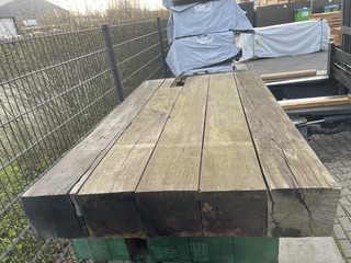 3x Guyana Teak Kraanmat, 200x1000mm, lengte 160cm